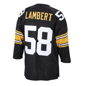Jack Lambert Pittsburgh Steelers 1975 Mitchell & Ness Authentic Throwback Retired Player Jersey - Black photo 3 Jersey4u