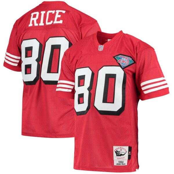 Jerry Rice San Francisco 49ers 1994 Mitchell & Ness Authentic Throwback Retired Player Jersey - Scarlet photo 1 Jersey4u