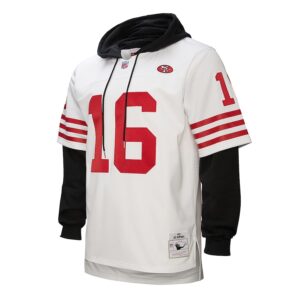 Joe Montana San Francisco 49ers Mitchell & Ness Player Name & Number Hoodie Legacy Jersey - White photo 2 Jersey4u