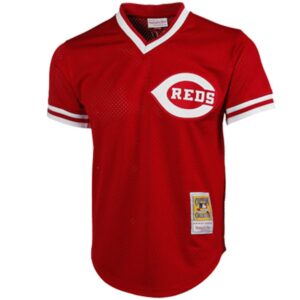 Johnny Bench Cincinnati Reds Mitchell & Ness 1983 Authentic Cooperstown Collection Mesh Batting Practice Jersey - Red photo 2 Jersey4u