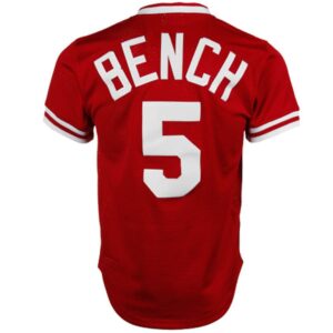 Johnny Bench Cincinnati Reds Mitchell & Ness 1983 Authentic Cooperstown Collection Mesh Batting Practice Jersey - Red photo 3 Jersey4u