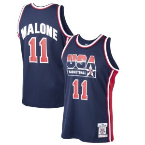 Karl Malone USA Basketball Mitchell & Ness 1992 Dream Team Authentic Jersey - Navy photo 1 Jersey4u
