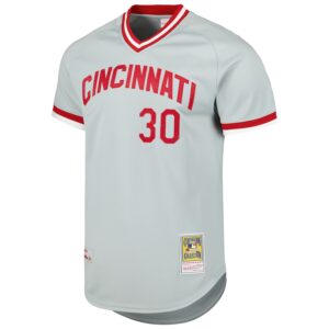 Ken Griffey Jr. Cincinnati Reds Mitchell & Ness 2004 Cooperstown Collection Authentic Throwback Jersey - Gray photo 2 Jersey4u