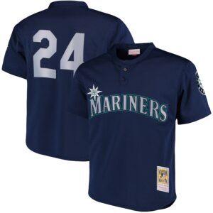 Ken Griffey Jr. Seattle Mariners Mitchell & Ness Cooperstown Collection Mesh Batting Practice Jersey - Navy photo 1 Jersey4u