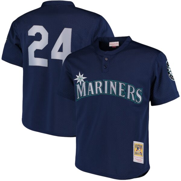 Ken Griffey Jr. Seattle Mariners Mitchell & Ness Cooperstown Collection Mesh Batting Practice Jersey - Navy photo 1 Jersey4u