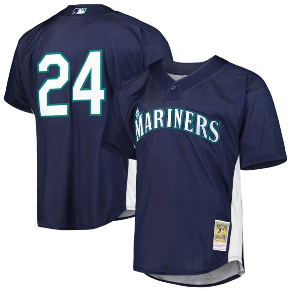 Ken Griffey Jr. Seattle Mariners Mitchell & Ness Cooperstown Collection Mesh Batting Practice Jersey - Navy photo 1 Jersey4u