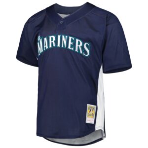 Ken Griffey Jr. Seattle Mariners Mitchell & Ness Cooperstown Collection Mesh Batting Practice Jersey - Navy photo 2 Jersey4u