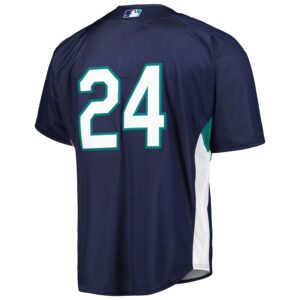 Ken Griffey Jr. Seattle Mariners Mitchell & Ness Cooperstown Collection Mesh Batting Practice Jersey - Navy photo 3 Jersey4u