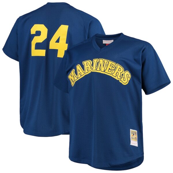 Ken Griffey Jr. Seattle Mariners Mitchell & Ness Big & Tall Cooperstown Collection Mesh Batting Practice Jersey - Royal photo 1 Jersey4u