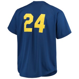 Ken Griffey Jr. Seattle Mariners Mitchell & Ness Big & Tall Cooperstown Collection Mesh Batting Practice Jersey - Royal photo 3 Jersey4u