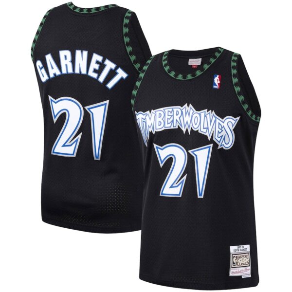 Kevin Garnett Minnesota Timberwolves Mitchell & Ness Hardwood Classics Swingman Jersey - Black photo 1 Jersey4u
