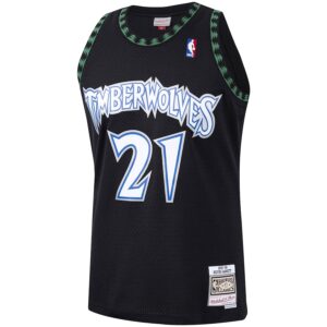 Kevin Garnett Minnesota Timberwolves Mitchell & Ness Hardwood Classics Swingman Jersey - Black photo 2 Jersey4u