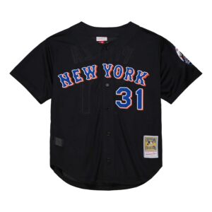 Mike Piazza New York Mets Mitchell & Ness Cooperstown Collection 2000 Batting Practice Jersey - Black photo 2 Jersey4u