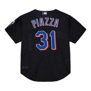Mike Piazza New York Mets Mitchell & Ness Cooperstown Collection 2000 Batting Practice Jersey - Black photo 3 Jersey4u