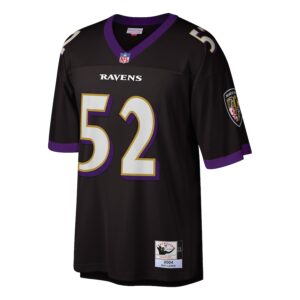 Ray Lewis Baltimore Ravens 2004 Mitchell & Ness Authentic Throwback Retired Player Jersey - Black photo 2 Jersey4u