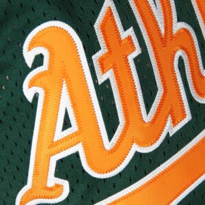 Rickey Henderson Athletics Mitchell & Ness 1998 Cooperstown Mesh Batting Practice Jersey - Green photo 4 Jersey4u