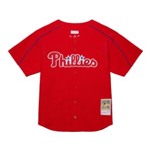 Ryan Howard Philadelphia Phillies Mitchell & Ness Cooperstown Collection Batting Practice Jersey – Red photo 2 Jersey4u
