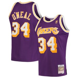 Shaquille O'Neal Los Angeles Lakers Mitchell & Ness Hardwood Classics Swingman Jersey - Purple photo 1 Jersey4u