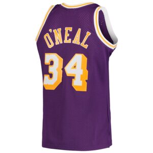 Shaquille O'Neal Los Angeles Lakers Mitchell & Ness Hardwood Classics Swingman Jersey - Purple photo 3 Jersey4u