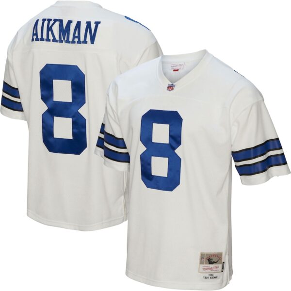 Troy Aikman Dallas Cowboys Mitchell & Ness Legacy Jersey4u Jersey - White photo 1 Jersey4u