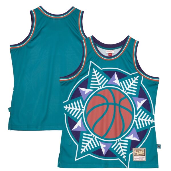 Utah Jazz Mitchell & Ness Hardwood Classics Blown Out Fashion Jersey - Turquoise photo 1 Jersey4u