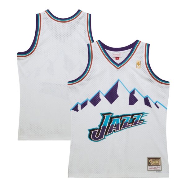Utah Jazz Mitchell & Ness 1996-97 Hardwood Classics Swingman Jersey - White photo 1 Jersey4u