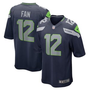 12s Seattle Seahawks Nike Game Team Jersey - College Navy photo 1 Jersey4u