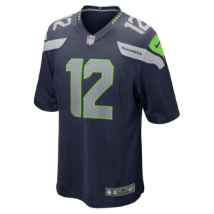 12s Seattle Seahawks Nike Game Team Jersey - College Navy photo 2 Jersey4u