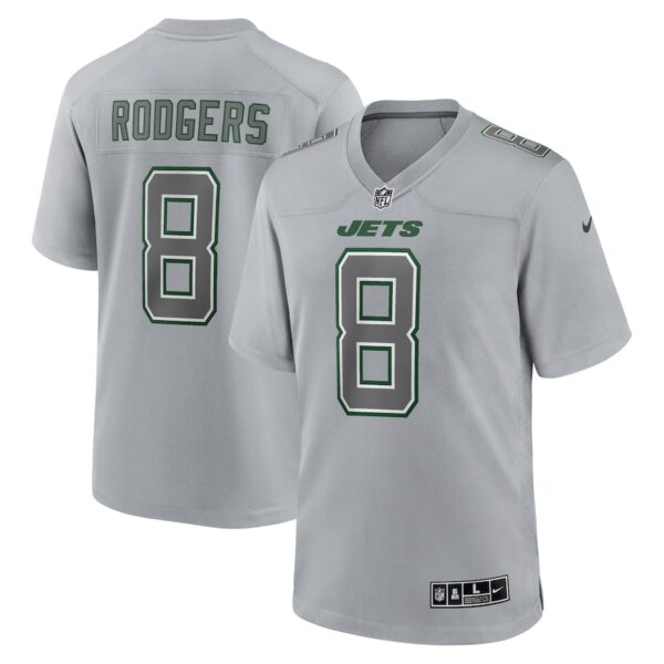 Aaron Rodgers New York Jets Nike Atmosphere Fashion Game Jersey - Heather Gray photo 1 Jersey4u