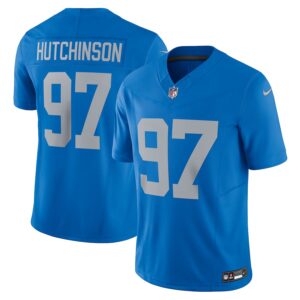 Aidan Hutchinson Detroit Lions Nike Vapor F.U.S.E. Alternate Limited Jersey - Blue photo 1 Jersey4u