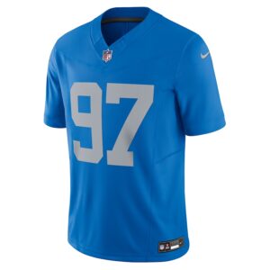 Aidan Hutchinson Detroit Lions Nike Vapor F.U.S.E. Alternate Limited Jersey - Blue photo 2 Jersey4u
