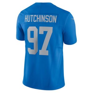 Aidan Hutchinson Detroit Lions Nike Vapor F.U.S.E. Alternate Limited Jersey - Blue photo 3 Jersey4u