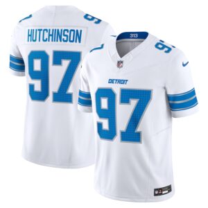 Aidan Hutchinson Detroit Lions Nike Vapor F.U.S.E. Limited Jersey - White photo 1 Jersey4u