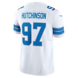 Aidan Hutchinson Detroit Lions Nike Vapor F.U.S.E. Limited Jersey - White photo 3 Jersey4u