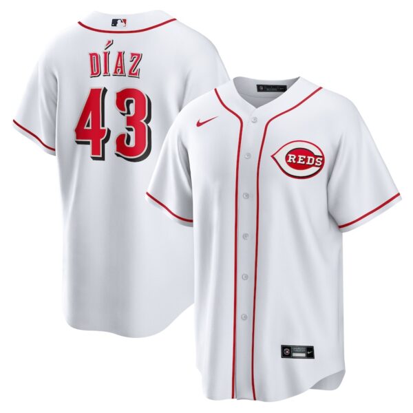 Alexis Diaz Cincinnati Reds Nike Home Jersey4u Jersey - White photo 1 Jersey4u