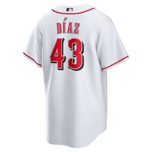 Alexis Diaz Cincinnati Reds Nike Home Jersey4u Jersey - White photo 3 Jersey4u