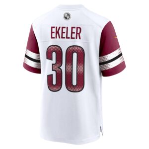 Austin Ekeler Washington Commanders Nike Game Jersey -  White photo 3 Jersey4u