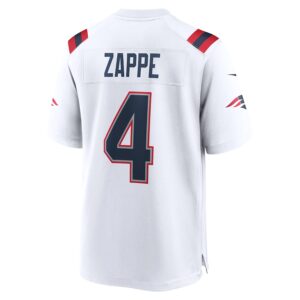 Bailey Zappe New England Patriots Nike Game Player Jersey - White photo 3 Jersey4u