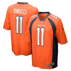 Ben DiNucci Denver Broncos Nike Team Game Jersey -  Orange photo 1 Jersey4u