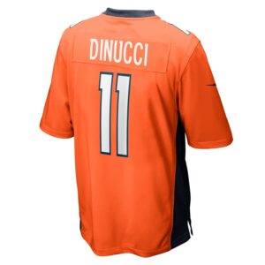 Ben DiNucci Denver Broncos Nike Team Game Jersey -  Orange photo 3 Jersey4u