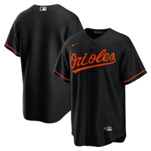 Baltimore Orioles Nike Alternate Jersey4u Team Jersey - Black photo 1 Jersey4u