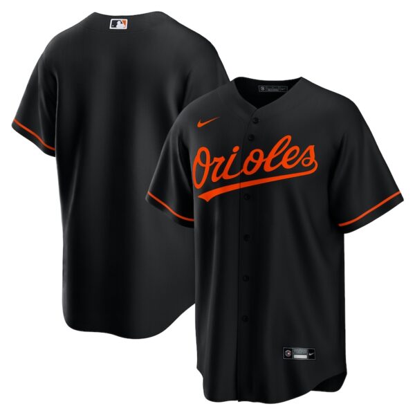 Baltimore Orioles Nike Alternate Jersey4u Team Jersey - Black photo 1 Jersey4u