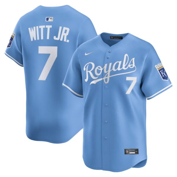 Bobby Witt Jr. Kansas City Royals Nike Alternate Limited Player Jersey - Light Blue photo 1 Jersey4u