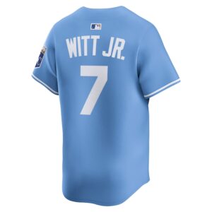Bobby Witt Jr. Kansas City Royals Nike Alternate Limited Player Jersey - Light Blue photo 3 Jersey4u