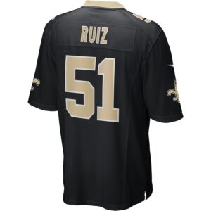 Cesar Ruiz New Orleans Saints Nike Player Game Jersey - Black photo 3 Jersey4u