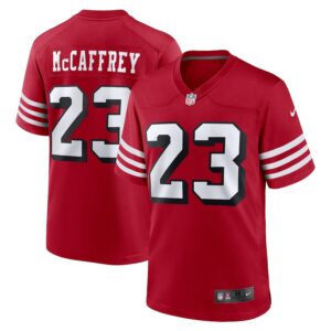 Christian McCaffrey San Francisco 49ers Nike Alternate Game Player Jersey - Scarlet photo 1 Jersey4u