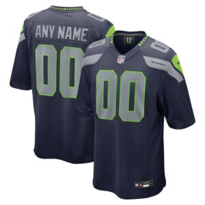 Seattle Seahawks Nike Custom Game Jersey - College Navy photo 1 Jersey4u