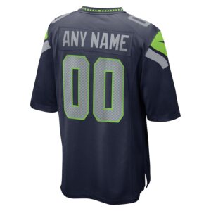 Seattle Seahawks Nike Custom Game Jersey - College Navy photo 3 Jersey4u