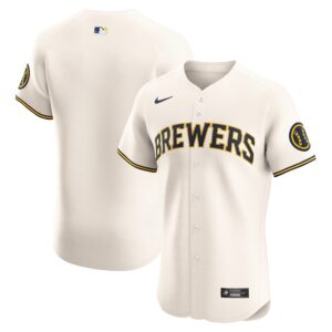 Milwaukee Brewers Nike Home Elite Jersey - Cream photo 1 Jersey4u