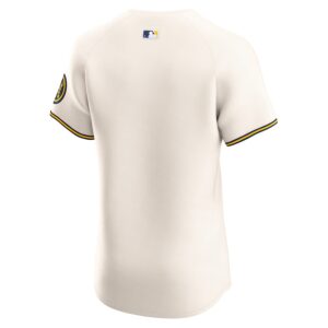Milwaukee Brewers Nike Home Elite Jersey - Cream photo 3 Jersey4u